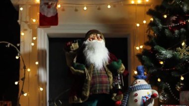 Yeni yıl tatili, yavaş çekimde mum alevi