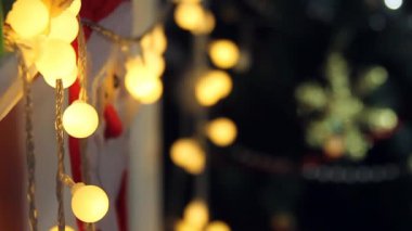 Yeni yıl tatili, yavaş çekimde mum alevi
