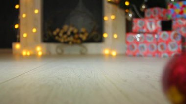 Yeni yıl tatili, yavaş çekimde mum alevi