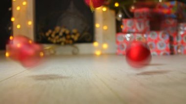 Yeni yıl tatili, yavaş çekimde mum alevi