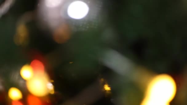 Διακοπές Πρωτοχρονιάς Φλόγα Κεριών Αργή Κίνηση — Αρχείο Βίντεο