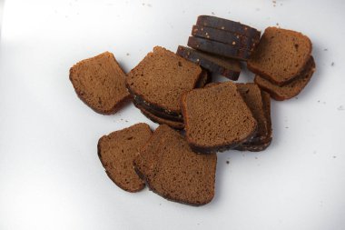 Dilimlenmiş kahverengi ekmek arka plan