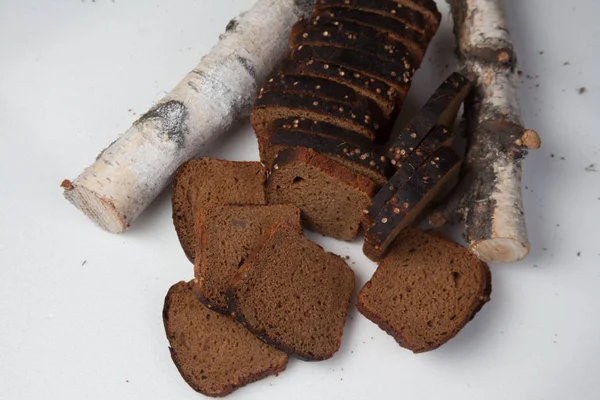 Dilimlenmiş kahverengi ekmek arka plan