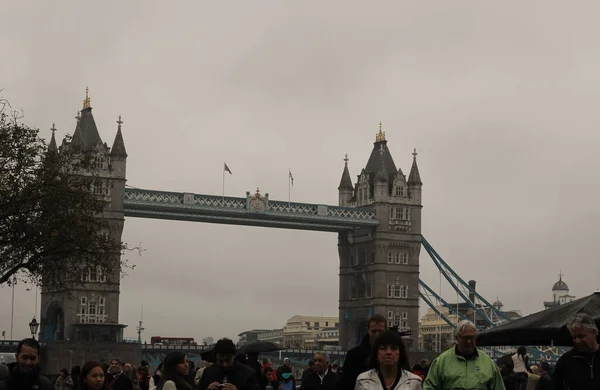 London London England Großbritannien Mai 2020 Verregnete Straßen Tower Bridge — Stockfoto