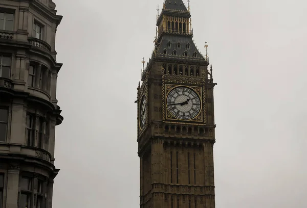 London London England Großbritannien Mai 2020 Verregnete Straßen Elizabeth Tower — Stockfoto