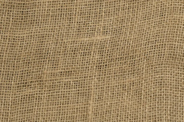 Natural Linen Striped Uncolored Textured Sacking Burlap Background — Stock Photo, Image