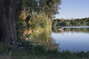 Sazan balıkçılığı. Sazan balıkçılığı, gölet, olta tezgahı kavramı