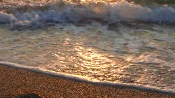 Sabah Tırmanma Dalgalar Gündoğumu Deniz — Stok video