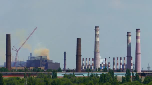 Produção Plantas Metalúrgicas Ferro Ecologia Metal — Vídeo de Stock