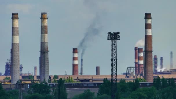 Produção Plantas Metalúrgicas Ferro Ecologia Metal — Vídeo de Stock