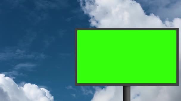 Cartelera Con Una Pantalla Verde — Vídeos de Stock