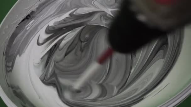 Mixing Bucket Water Based Paint — 图库视频影像