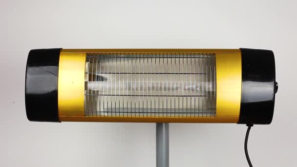 Infrared Heater Warms Light — Stock Video