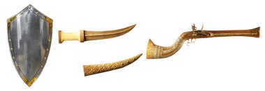 Beyaz arka plan üzerinde izole silah