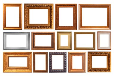Vintage çerçeveler, resimler izole