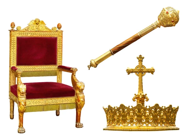 Beyaz bir arka plan üzerinde izole altın ayrıntılı Fransa