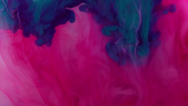 Tusz Wodzie Flow Video Rainbow Farby Wodzie Mieszany Kolor Abstrakcyjny — Wideo stockowe