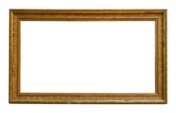 Frame Foto Antiek Antiek Geïsoleerd Witte Achtergrond — Stockfoto