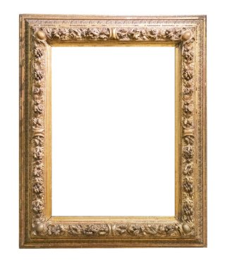 Beyaz arka plan üzerinde izole çerçeve resim antika antikalar
