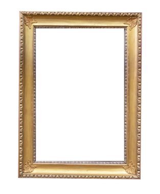 Beyaz arka plan üzerinde izole çerçeve resim antika antikalar