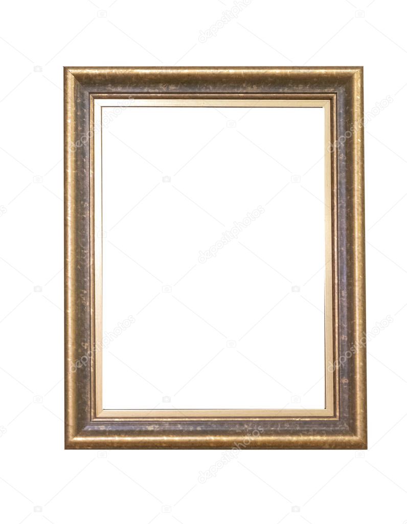 Frame picture antique antiques isolated on white background