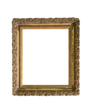 Beyaz arka plan üzerinde izole çerçeve resim antika antikalar