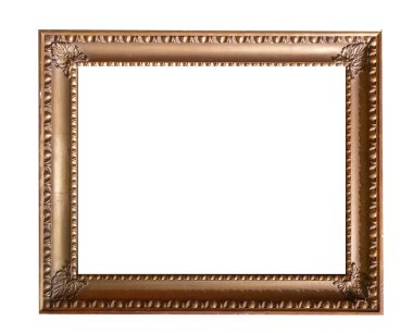 Beyaz arka plan üzerinde izole çerçeve resim antika antikalar