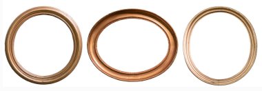 Beyaz arka planda izole antika resim çerçeveleri seti