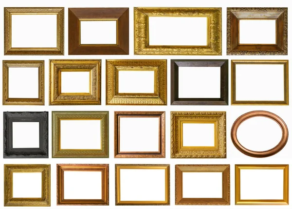 Quadros Pinturas Ouro Antiguidade Coleção Museu Isolado — Fotografia de Stock