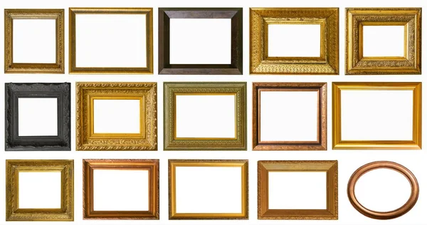 Quadros Pinturas Ouro Antiguidade Coleção Museu Isolado — Fotografia de Stock