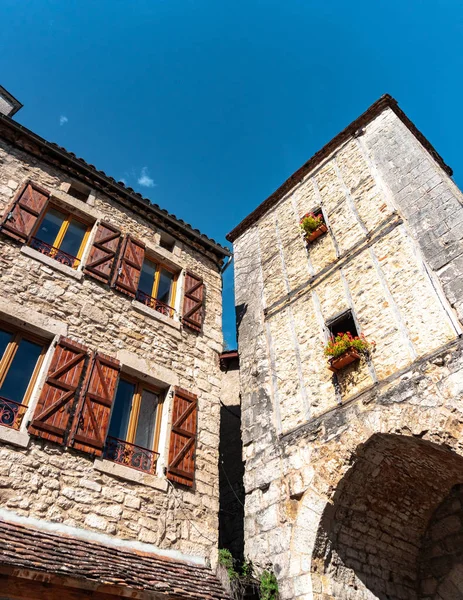 Rocamadour Departementu Lot Jihozápadě Francie Jeho Svatyně Blažené Panny Marie — Stock fotografie