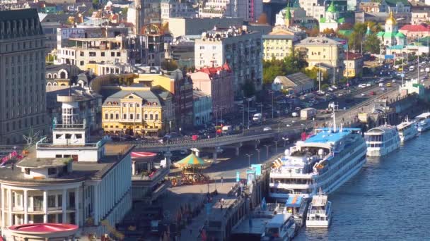 Kiev Stad Huvudstad Ukraina Landskap — Stockvideo