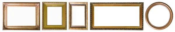 Frames Schilderijen Gouden Antieke Oudheid Collectie Geïsoleerd Museum — Stockfoto