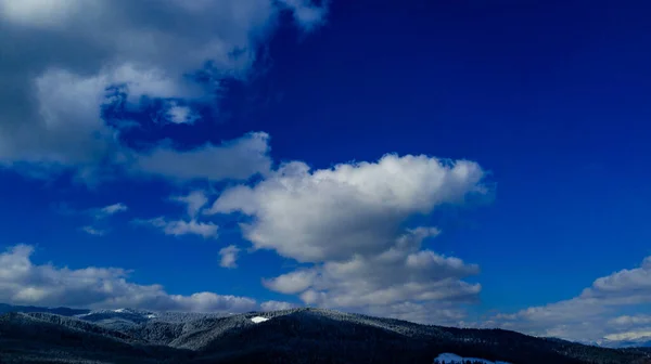 Karpaty Zima Śnieg Zdjęcia Lotnicze — Zdjęcie stockowe