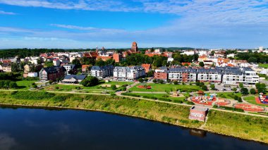 Avrupa Çeçen Polonya 'dan şehir manzarası
