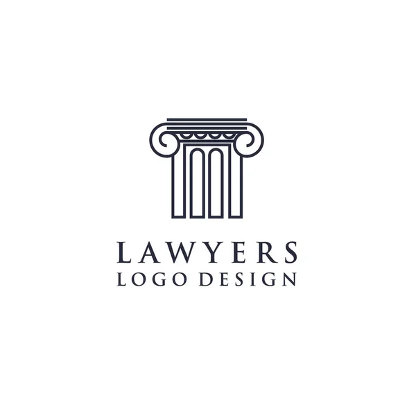 Вектор Дизайна Логотипа Юридической Фирмы Юстиции Адвоката — стоковый вектор