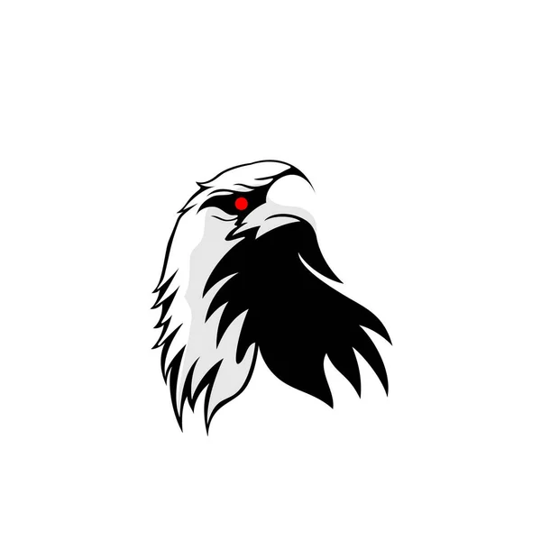 Mascotte Tête Aigle Logo Design — Image vectorielle