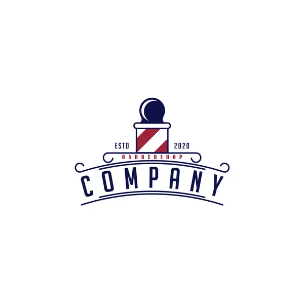 Retro Vintage Barbershop Logo Design — Stock Vector