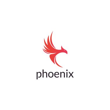 Soyut lüks Phoenix logo tasarım vektörü