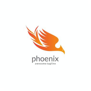 Soyut lüks Phoenix logo tasarım vektörü