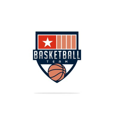 Bir basketbol takımı için modern profesyonel vektör logosu
