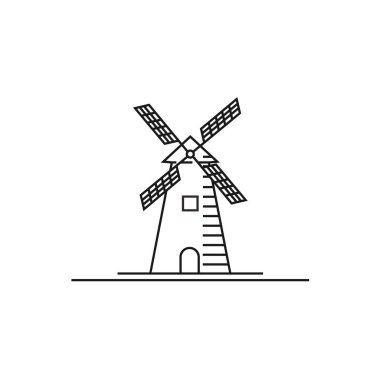 Minimalist Art Creek ve Windmill Çiftlik logosu tasarımı
