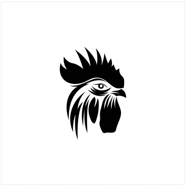 Kyckling Head Logo Designs Rooster Logo Designs Mall — Stock vektor