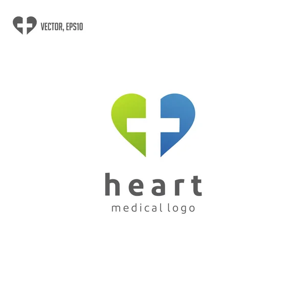 Serce Projektu Logo Opieki Zdrowotnej — Wektor stockowy