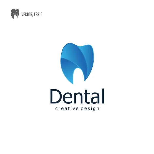 Dentista Dentário Moderno Dente Logotipo Vetor Ícone — Vetor de Stock