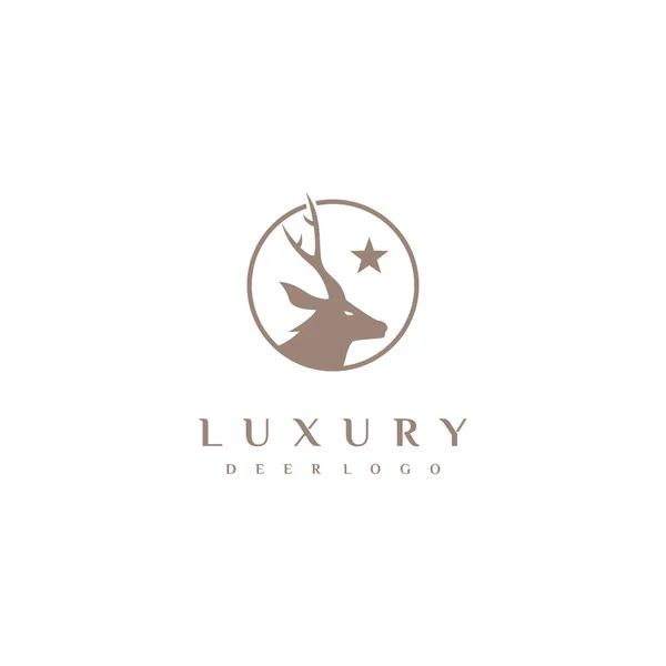 Luksusowe Logo Jelenia Inspiracja Projektowa — Wektor stockowy