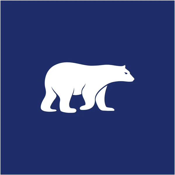 Kreatywne Logo Niedźwiedzia Polarnego Inspiracja Projektowa — Wektor stockowy