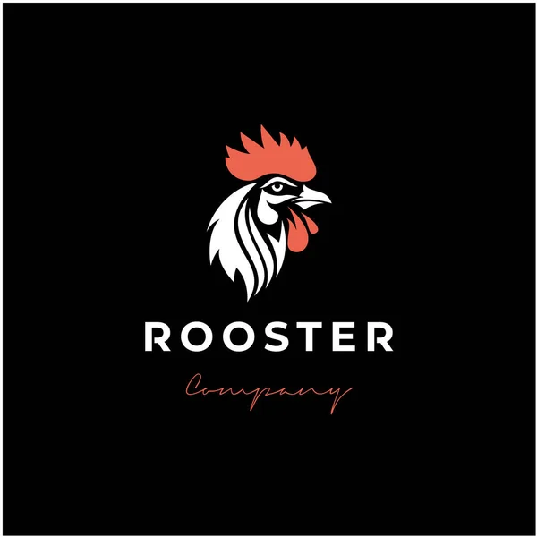 Rooster Head Logo Design Vector — Stock Vector