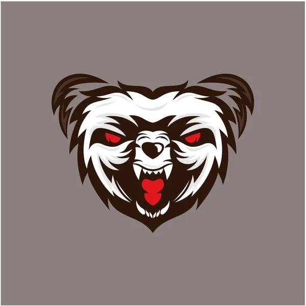 Angry Bear Logo Vecteur Conception — Image vectorielle