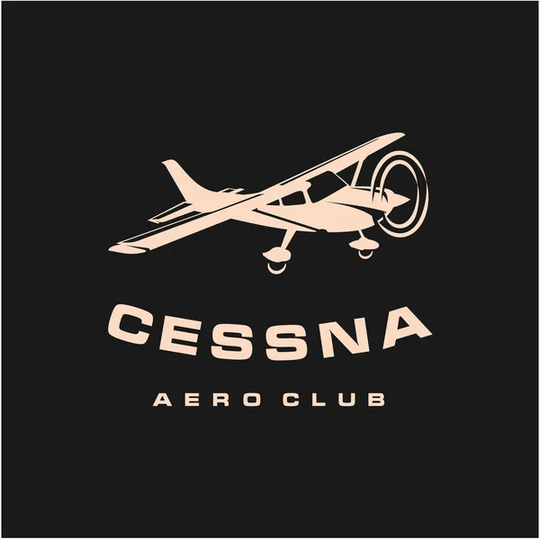 Diseño Ligero Del Avión Pequeño Diseño Del Club Del Avión — Vector de stock